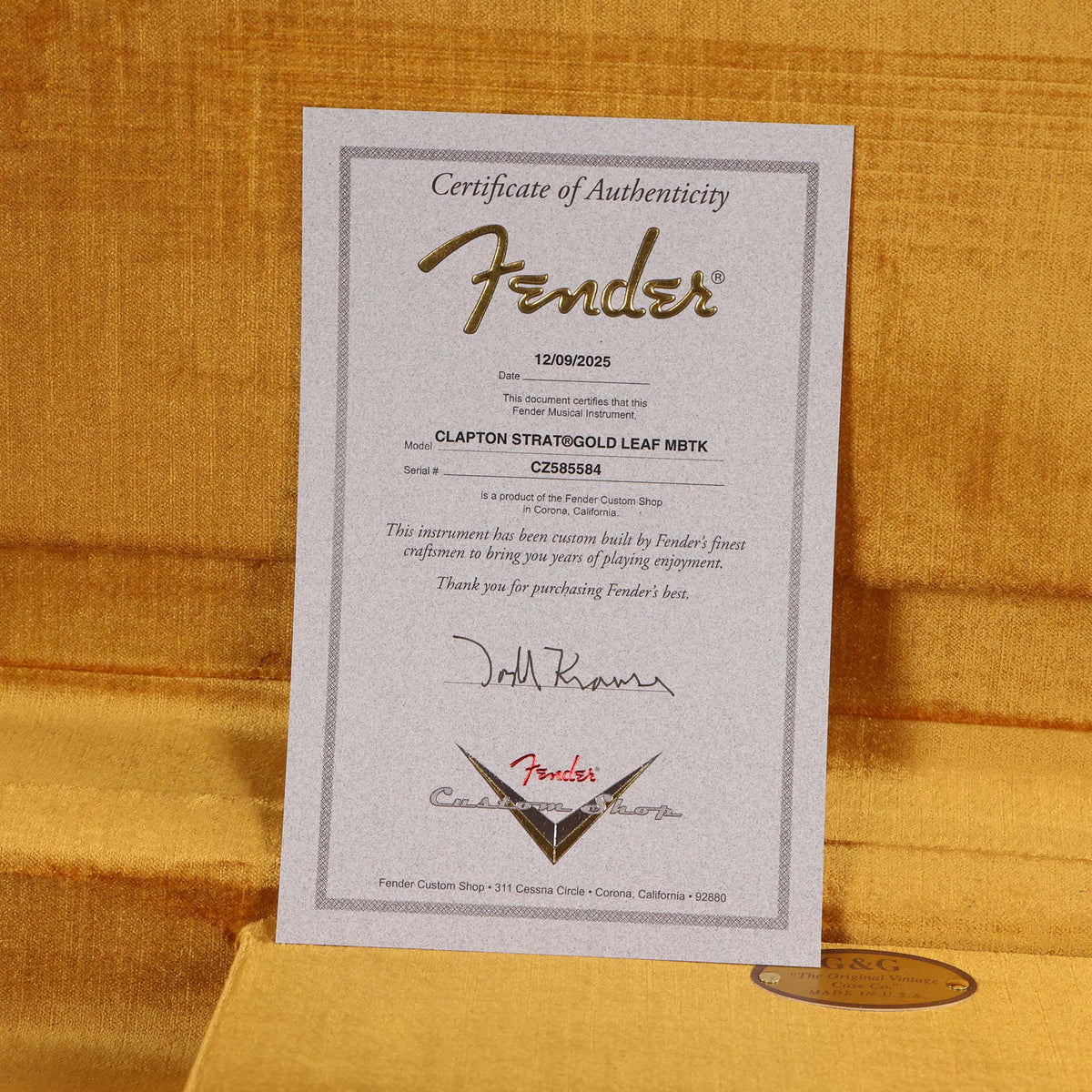 Fender Custom Shop Eric Clapton Stratocaster Masterbuilt Todd Krause Gold Leaf — 16