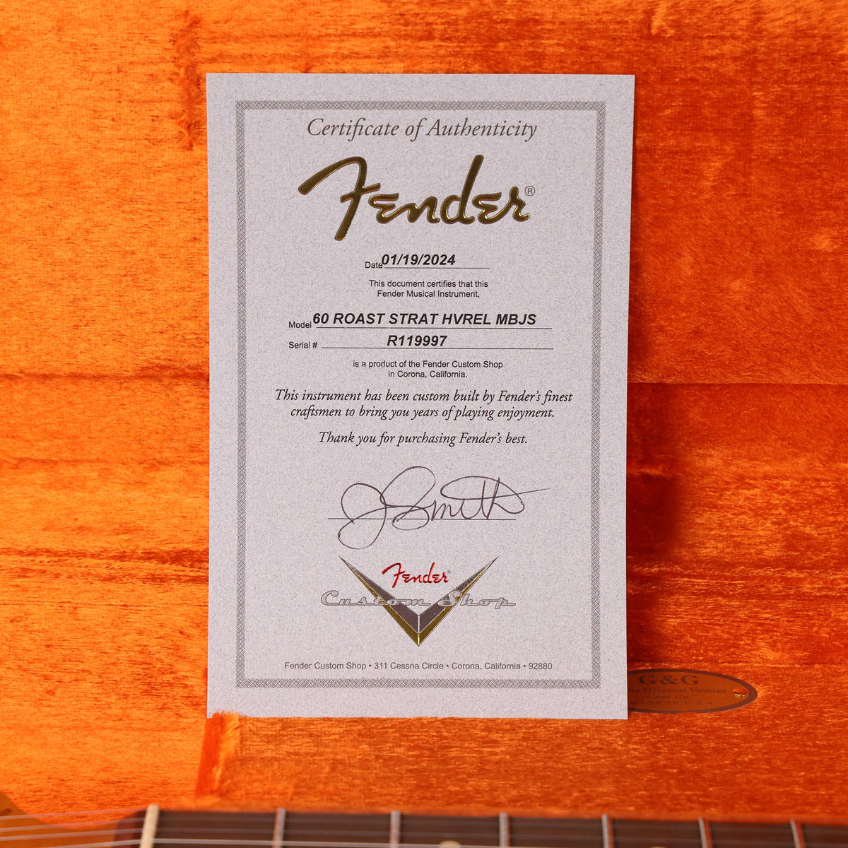 Fender Custom Shop '60 Stratocaster Roasted Alder Masterbuilt Jason Smith Olympic Pearl over Paisley — 11