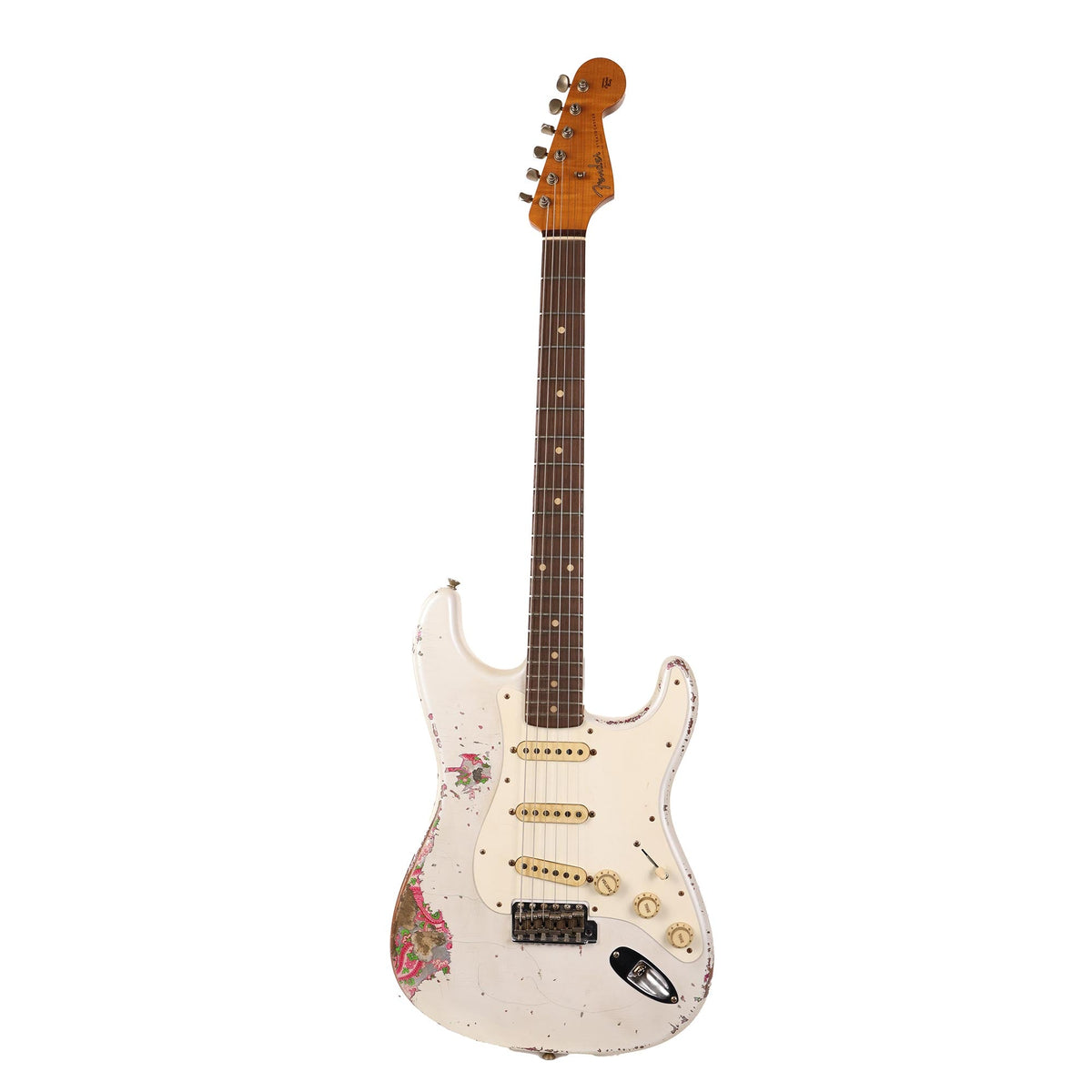 Fender Custom Shop '60 Stratocaster Roasted Alder Masterbuilt Jason Smith Olympic Pearl over Paisley — 2