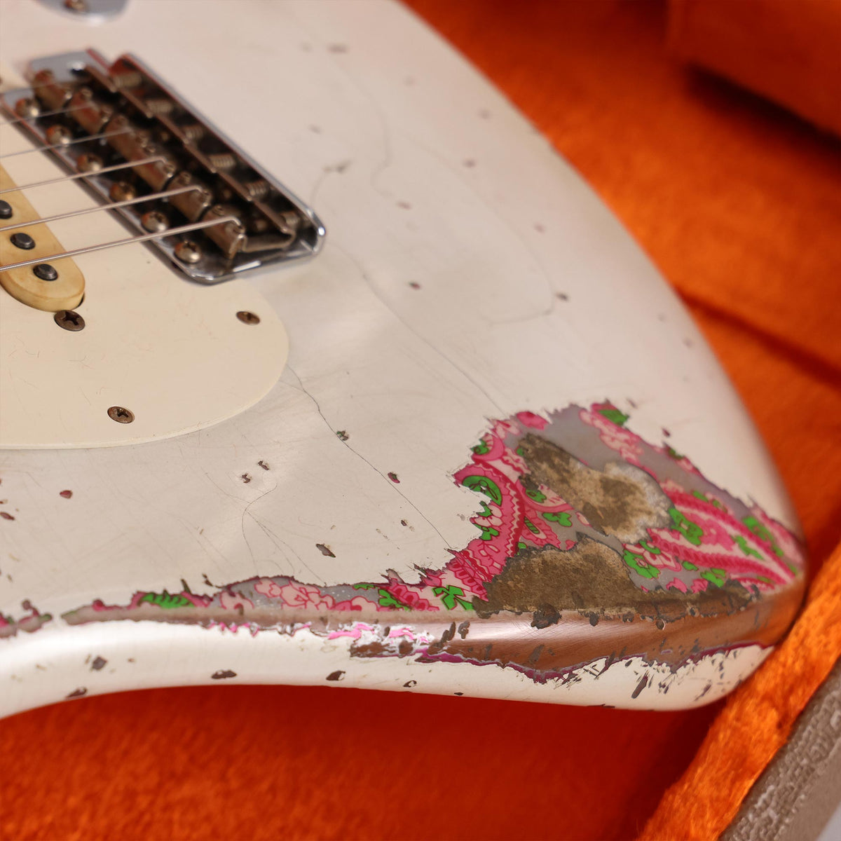 Fender Custom Shop '60 Stratocaster Roasted Alder Masterbuilt Jason Smith Olympic Pearl over Paisley — 7