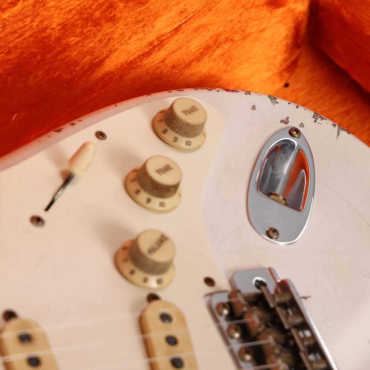 Fender Custom Shop '60 Stratocaster Roasted Alder Masterbuilt Jason Smith Olympic Pearl over Paisley — 8