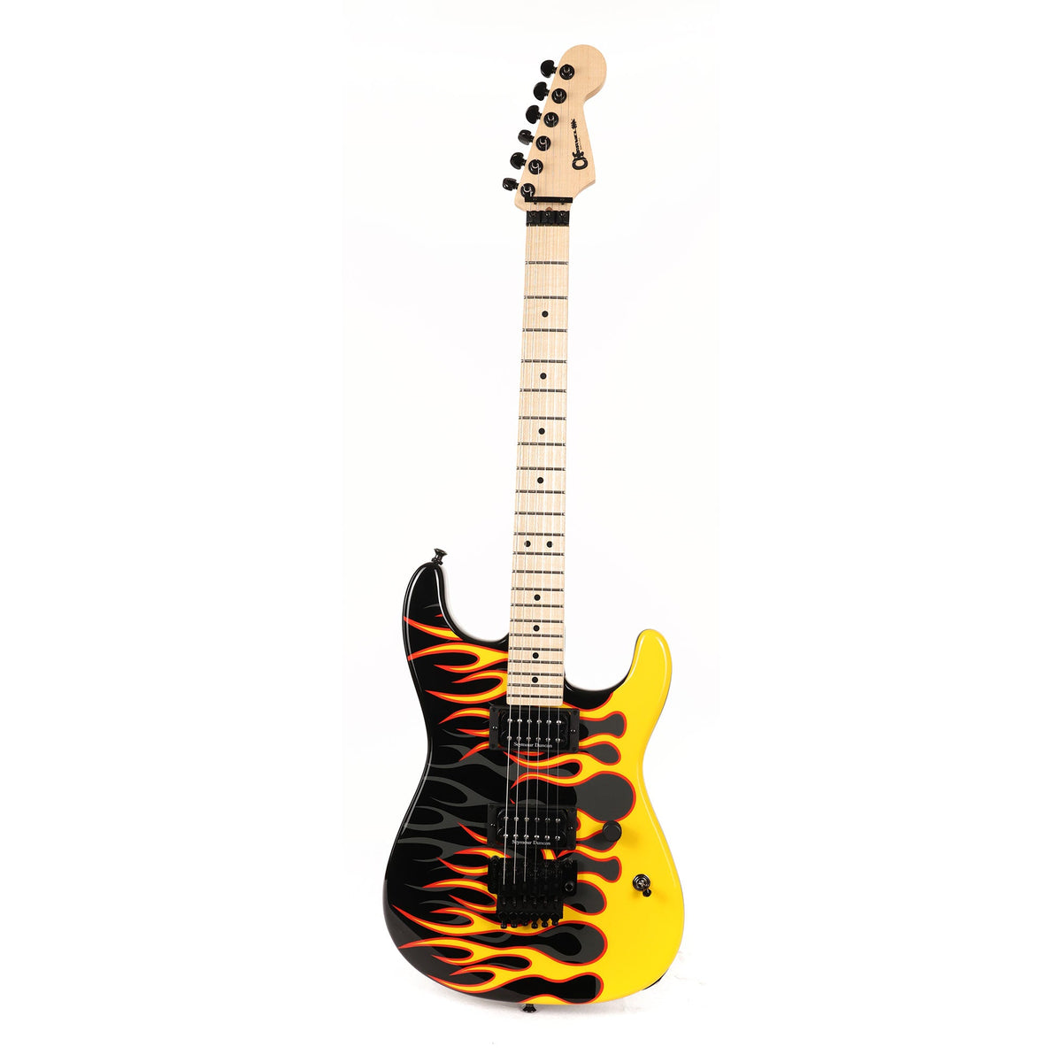 Charvel USA San Dimas Style 1 HH Flame Graphic Yellow 2008 — 2