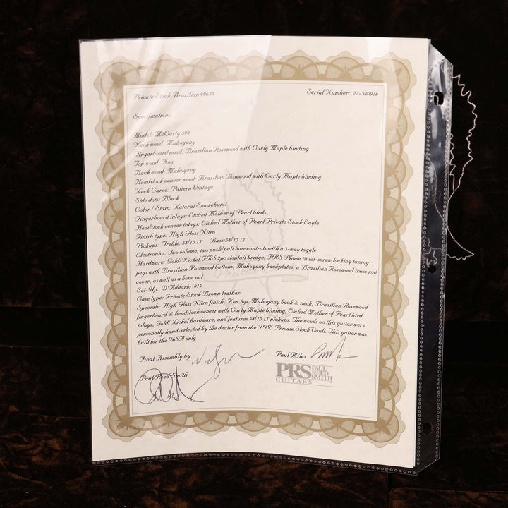 PRS Private Stock McCarty 594 Koa Top and Brazilian Rosewood 2022