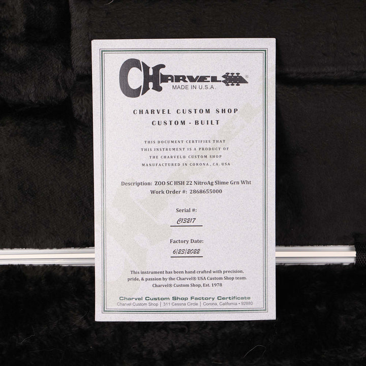 Charvel Custom Shop So Cal HSH Nitro Aged Slime Green 2022