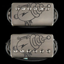 Bare Knuckle Rebel Yell Humbucker Set Brushed Nickel Raygun Etch