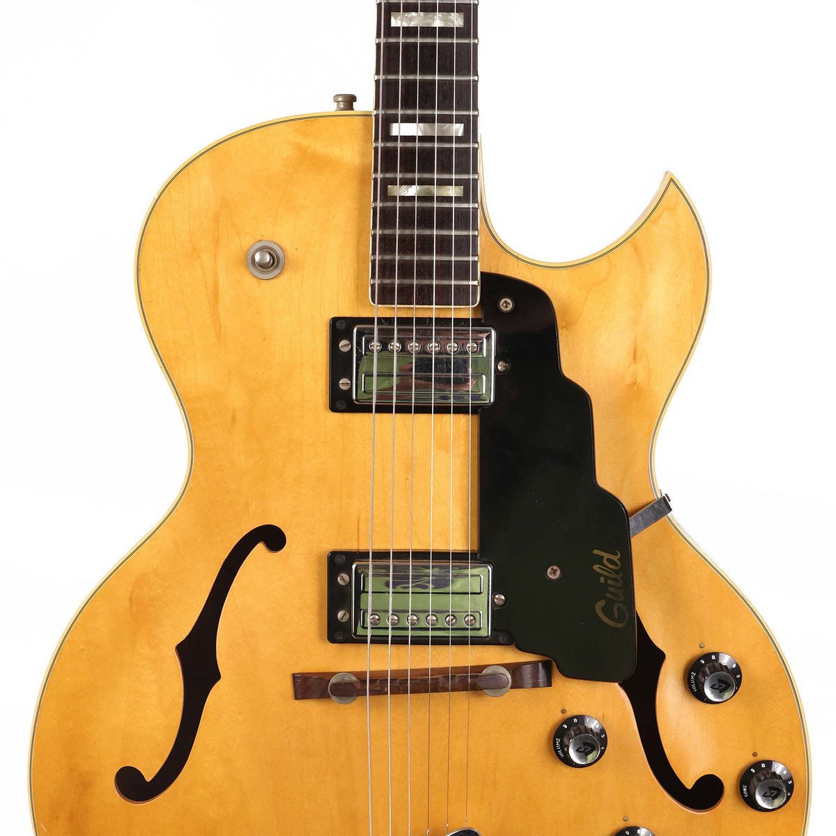 1976 Guild CE-100 Archtop Guitar Blonde — 4