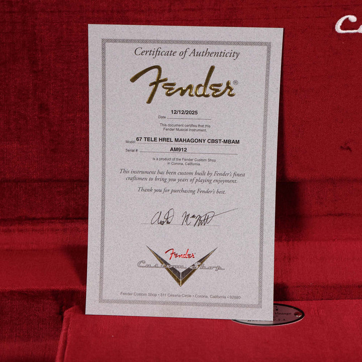 Fender Custom Shop '67 Set Neck Telecaster Masterbuilt Austin MacNutt Relic Cherry Sunburst