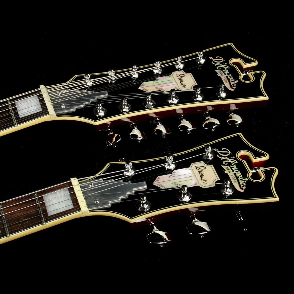 D'Angelico Premier Series Doubleneck Electric Guitar Trans Wine — 4