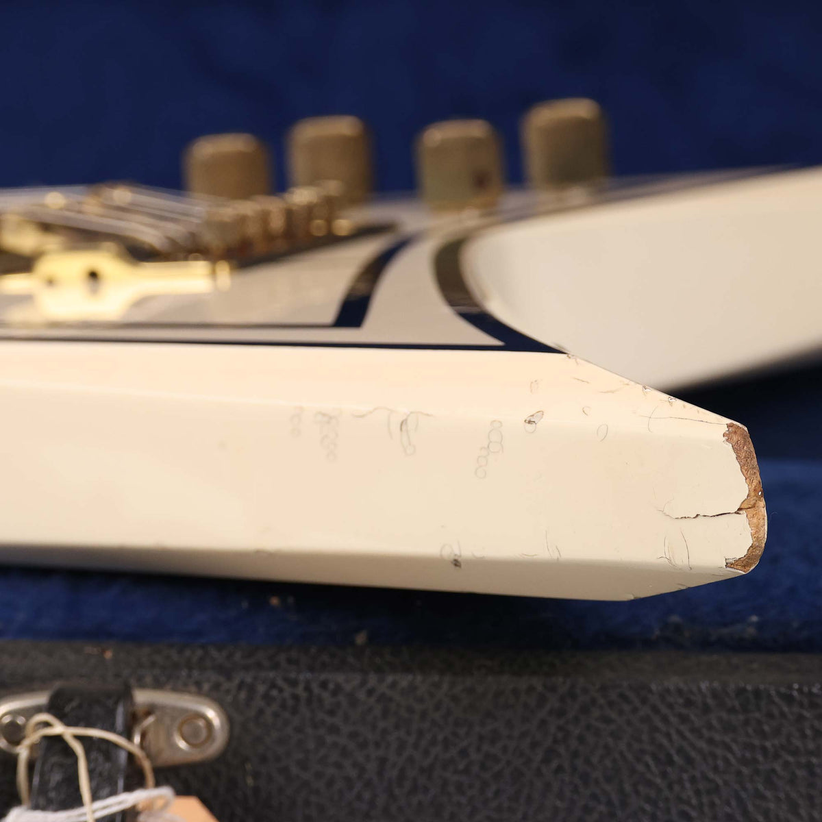 1983 Jackson RR 'Short Wing' Guitar White with Black Pinstripes — 8