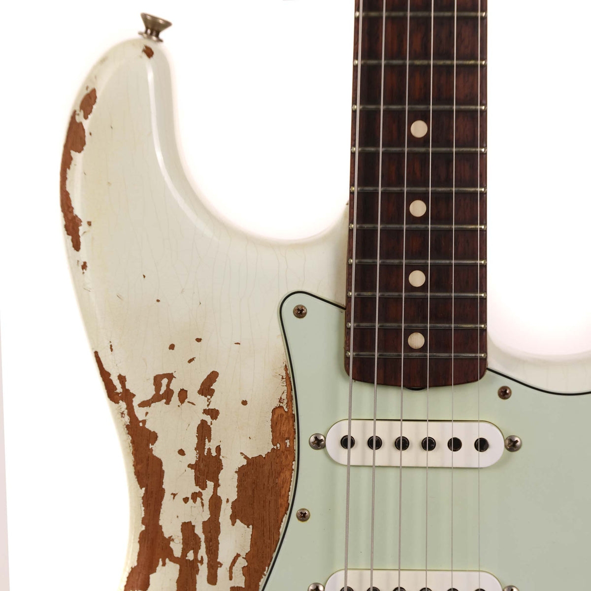 Fender Custom Shop '60s Roasted Mahogany Stratocaster Heavy Relic Olympic White 2017 — 4