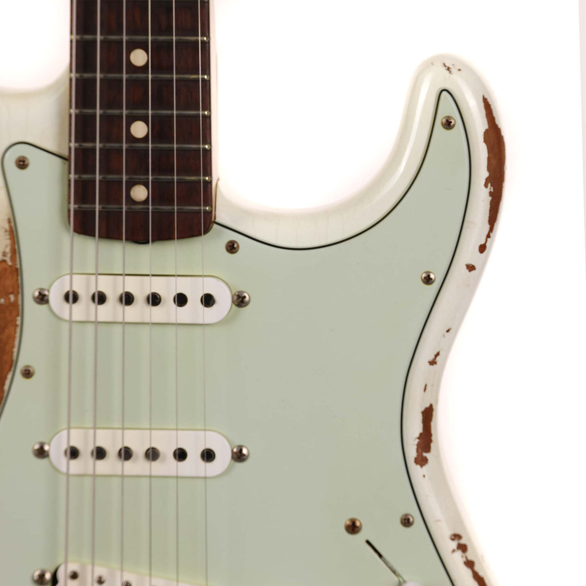 Fender Custom Shop '60s Roasted Mahogany Stratocaster Heavy Relic Olympic White 2017 — 6