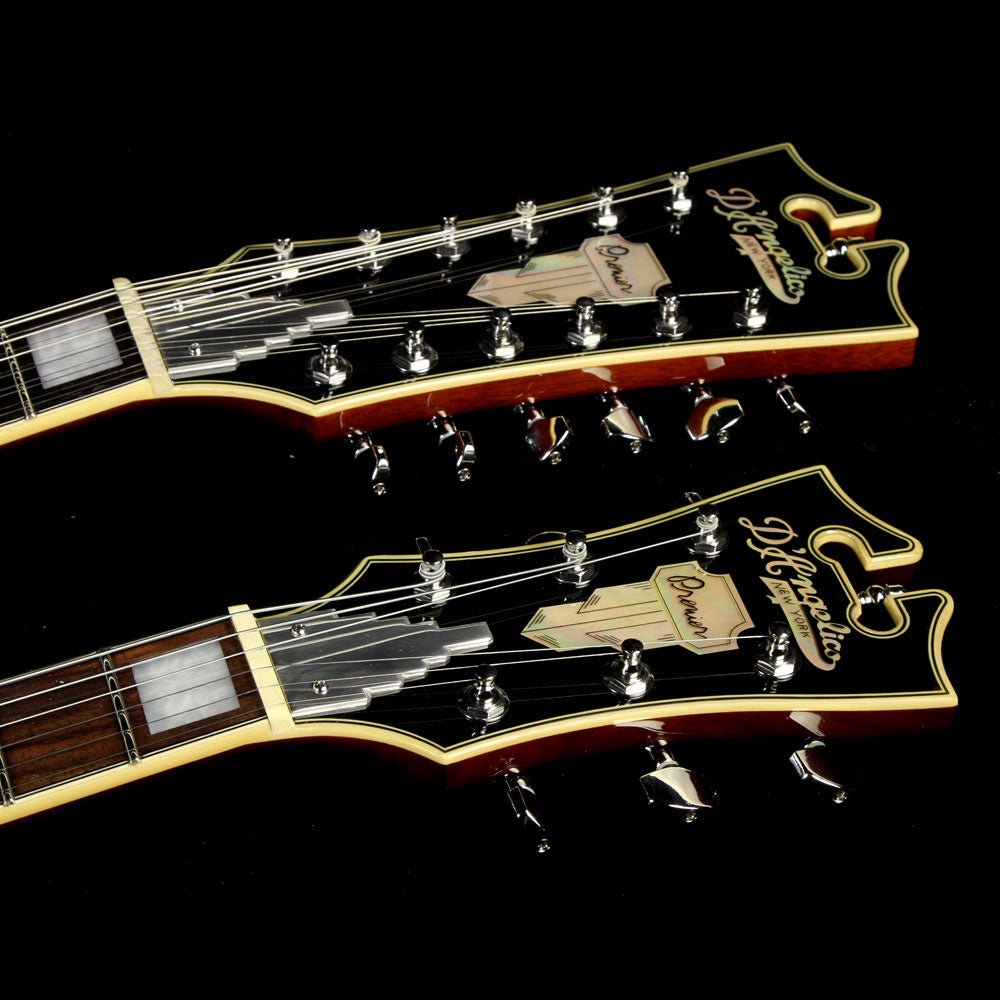 D'Angelico Premier Series Doubleneck Electric Guitar Vintage Sunburst — 4