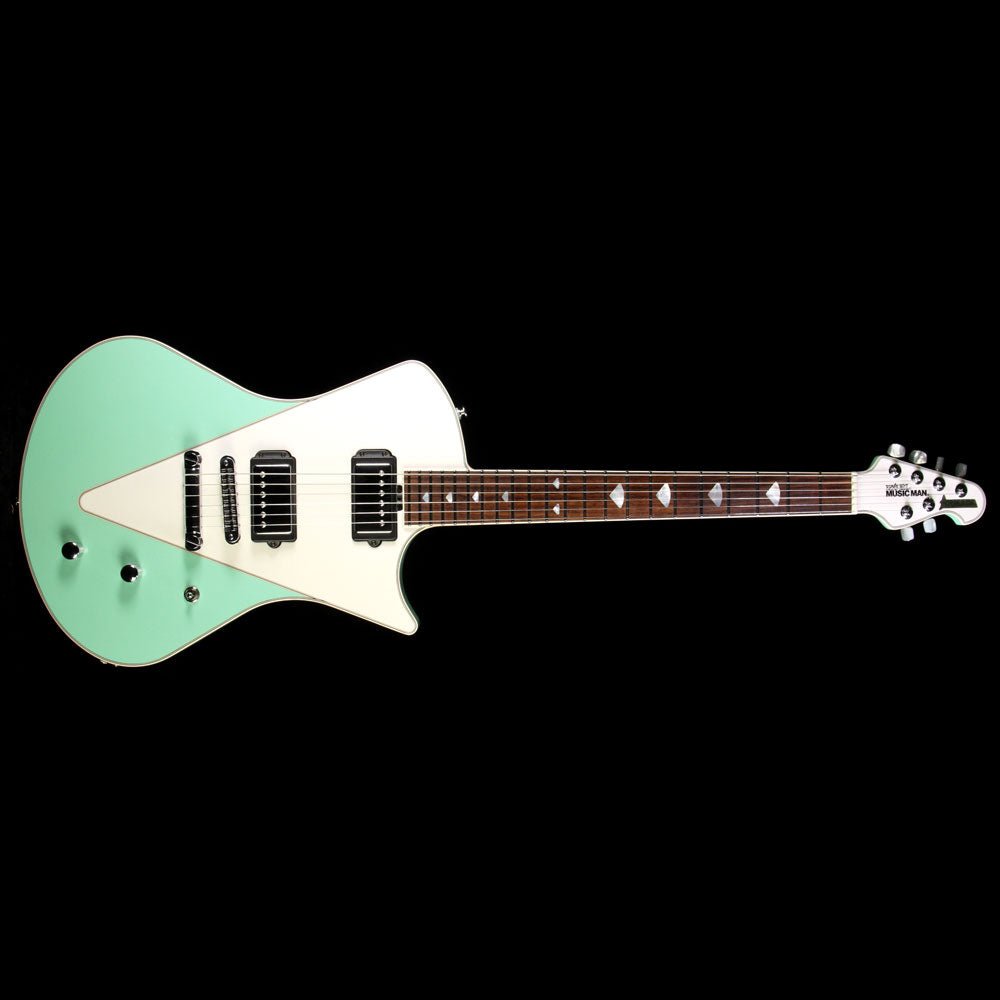Ernie Ball Music Man Armada Electric Guitar Mint Green and Pearl White — 2