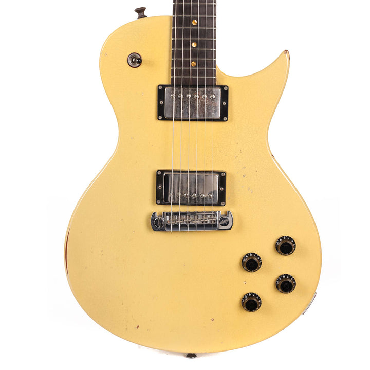 Moollon Custom Built Single Cut Yellow Finish Electric Guitar 2014