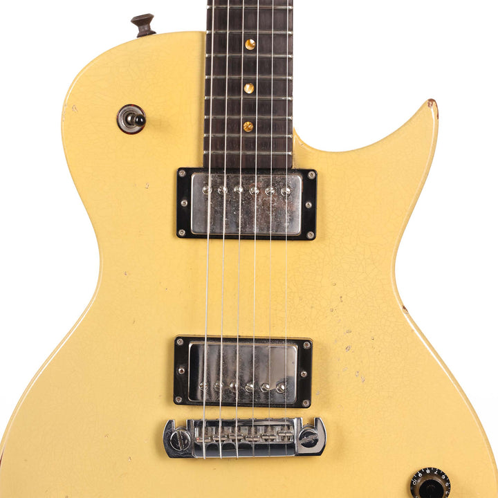 Moollon Custom Built Single Cut Yellow Finish Electric Guitar 2014