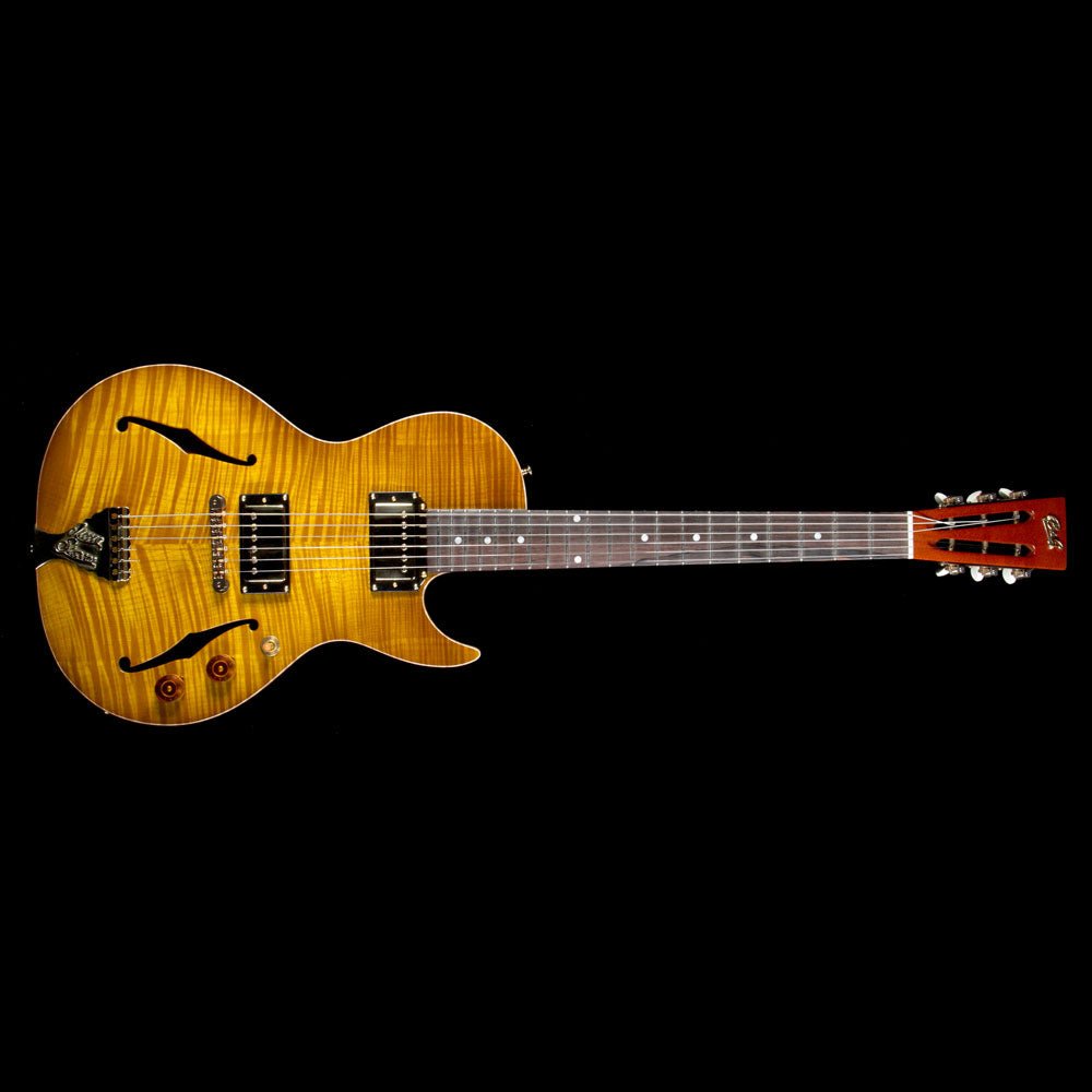 B&G Guitars Little Sister Private Build Brazilian Rosewood Fretboard Electric Guitar Lemon Burst — 2