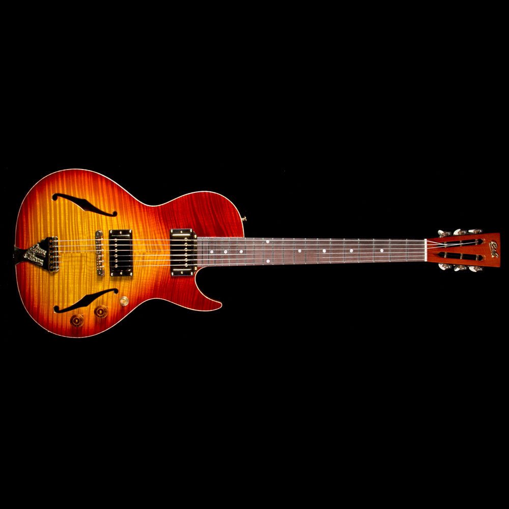 B&G s Little Sister Private Build Brazilian Rosewood Fretboard Cherry Burst — 2