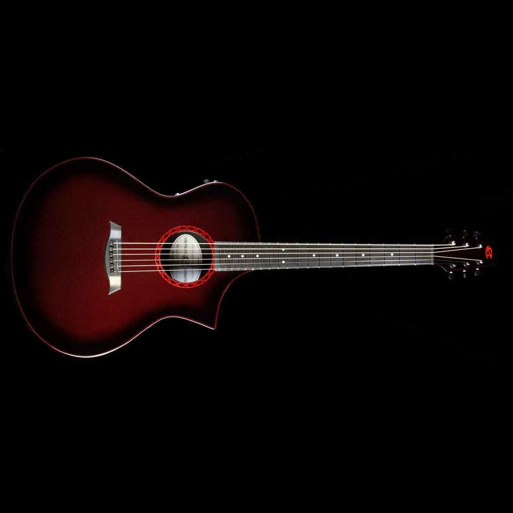 Composite Acoustics The GX ELE Narrow Neck Acoustic Guitar Wine Red — 2