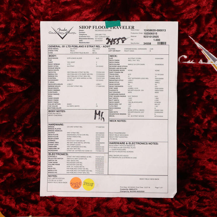 Fender Custom Shop Limited Poblano II Stratocaster Relic Aged Olympic White 2021