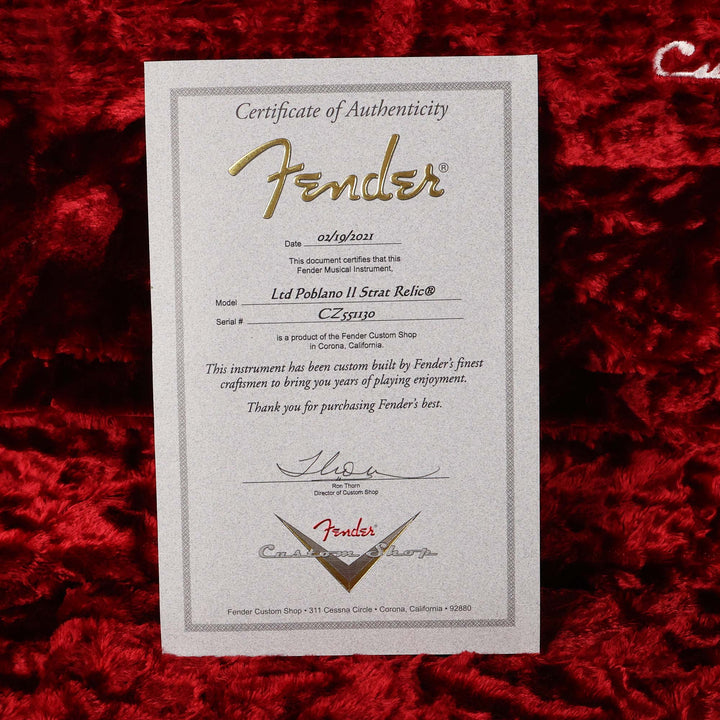 Fender Custom Shop Limited Poblano II Stratocaster Relic Aged Olympic White 2021