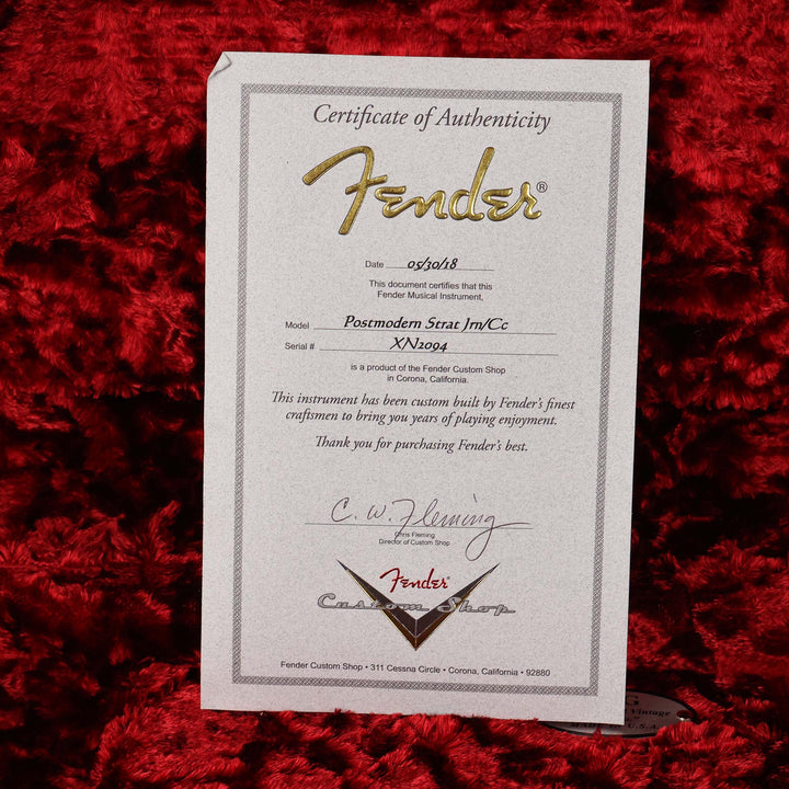 Fender Custom Shop Postmodern Stratocaster Electric Guitar Journeyman Relic Aged Olympic White