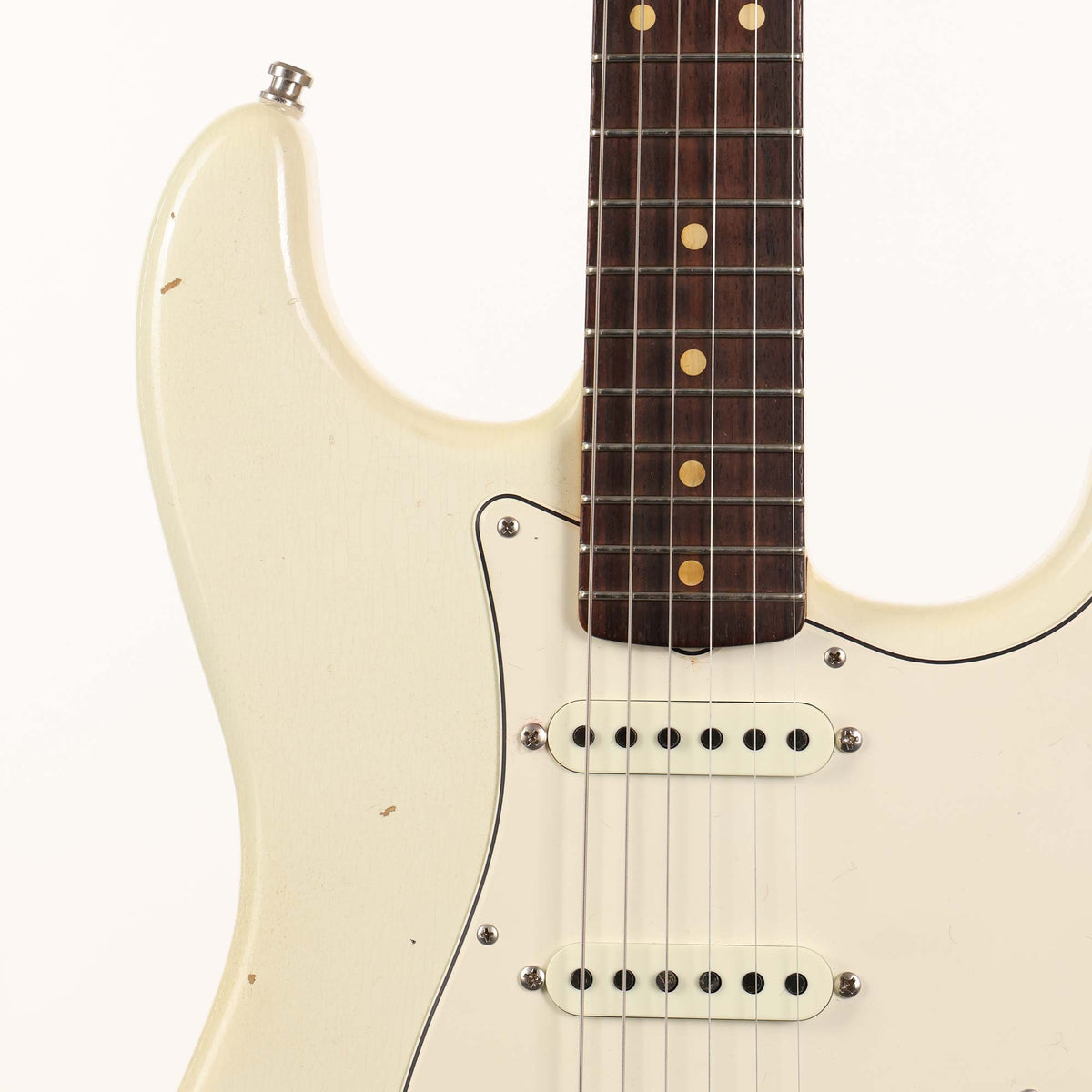 Fender Custom Shop Postmodern Stratocaster Electric Guitar Journeyman Relic Aged Olympic White — 4