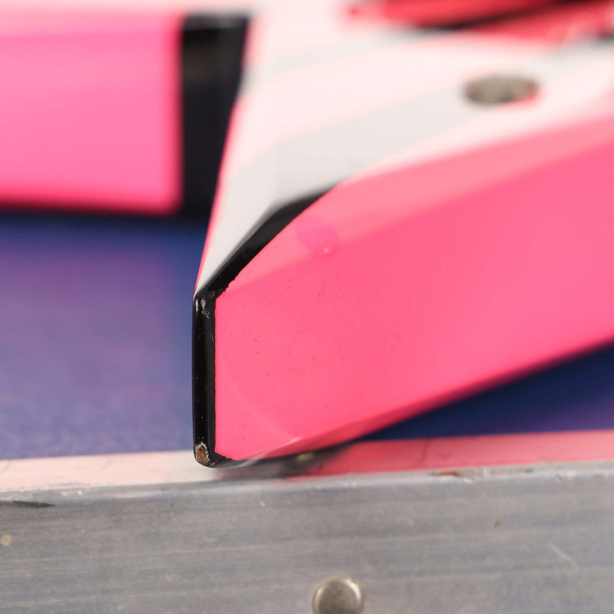 1980 Charvel Vic Vergat Pointy V Pink and Black — 8