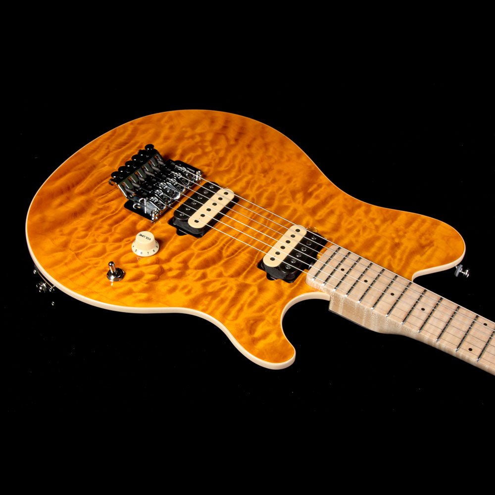 Ernie Ball Music Man Axis Quilt Top Electric Guitar Trans Gold — 5