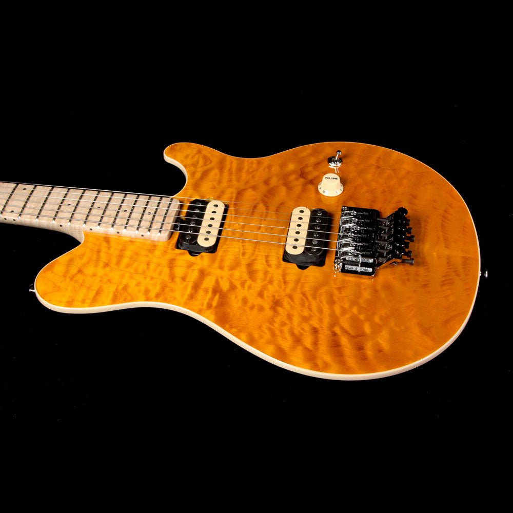 Ernie Ball Music Man Axis Quilt Top Electric Guitar Trans Gold — 6