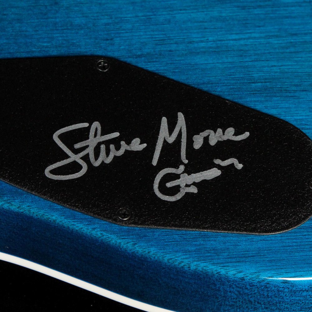 Ernie Ball Music Man Ball Family Reserve Steve Morse HH Electric Guitar Tahitian Blue Quilt — 5