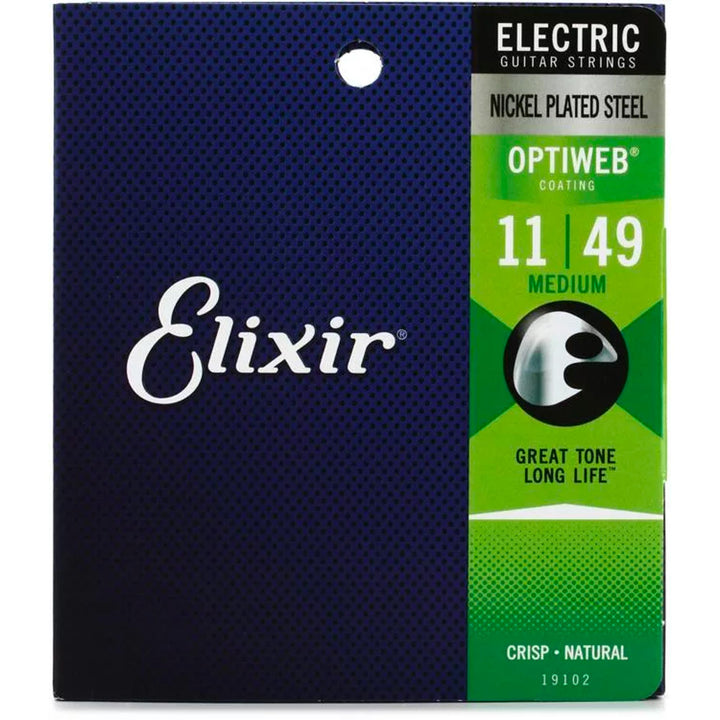 Elixir Strings Optiweb Elixir OptiWeb Electric Guitar Strings Medium | The Music Zoo