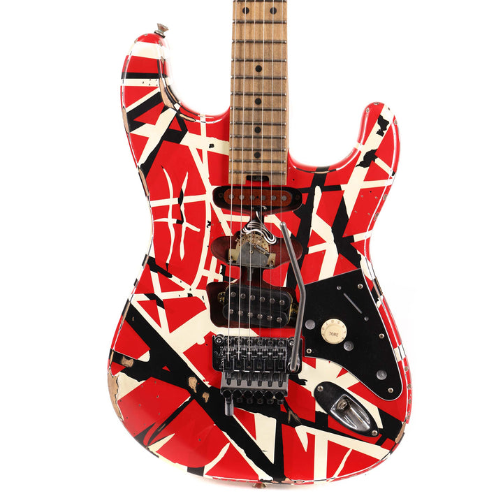 EVH Striped Series Frankie Red/White/Black Relic 2021