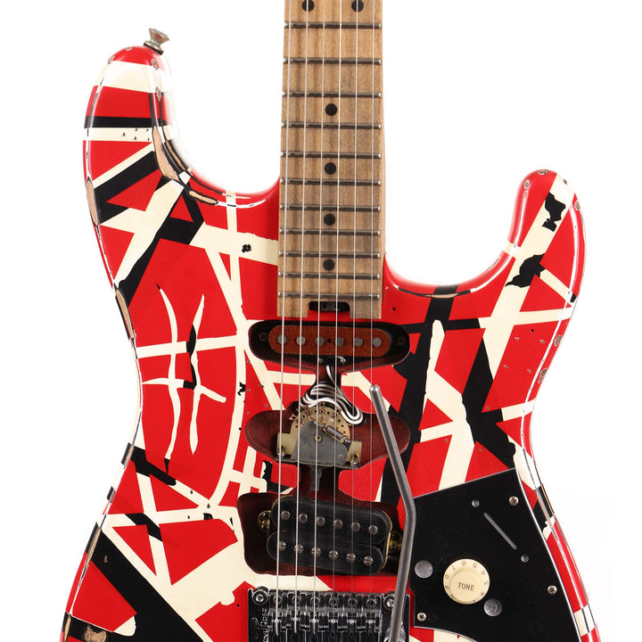 EVH Striped Series Frankie Red/White/Black Relic 2021