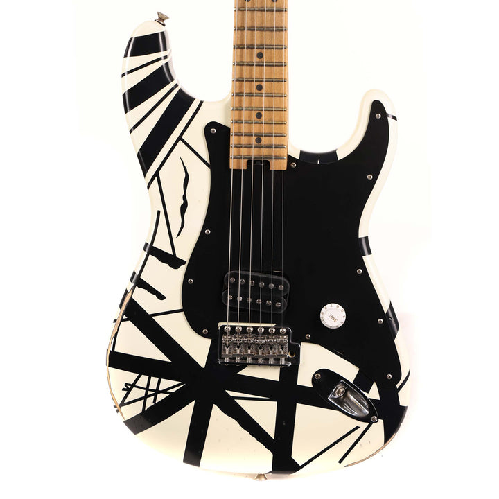 EVH Striped Series '78 Eruption White with Black Stripes Relic 2022