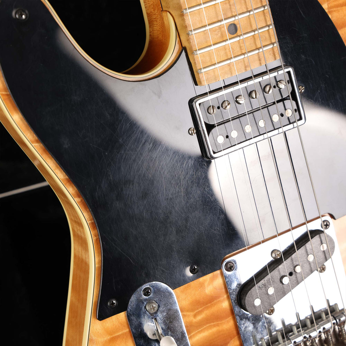 1983 Charvel T-Style Guitar Left-Handed Flame Maple Body — 4