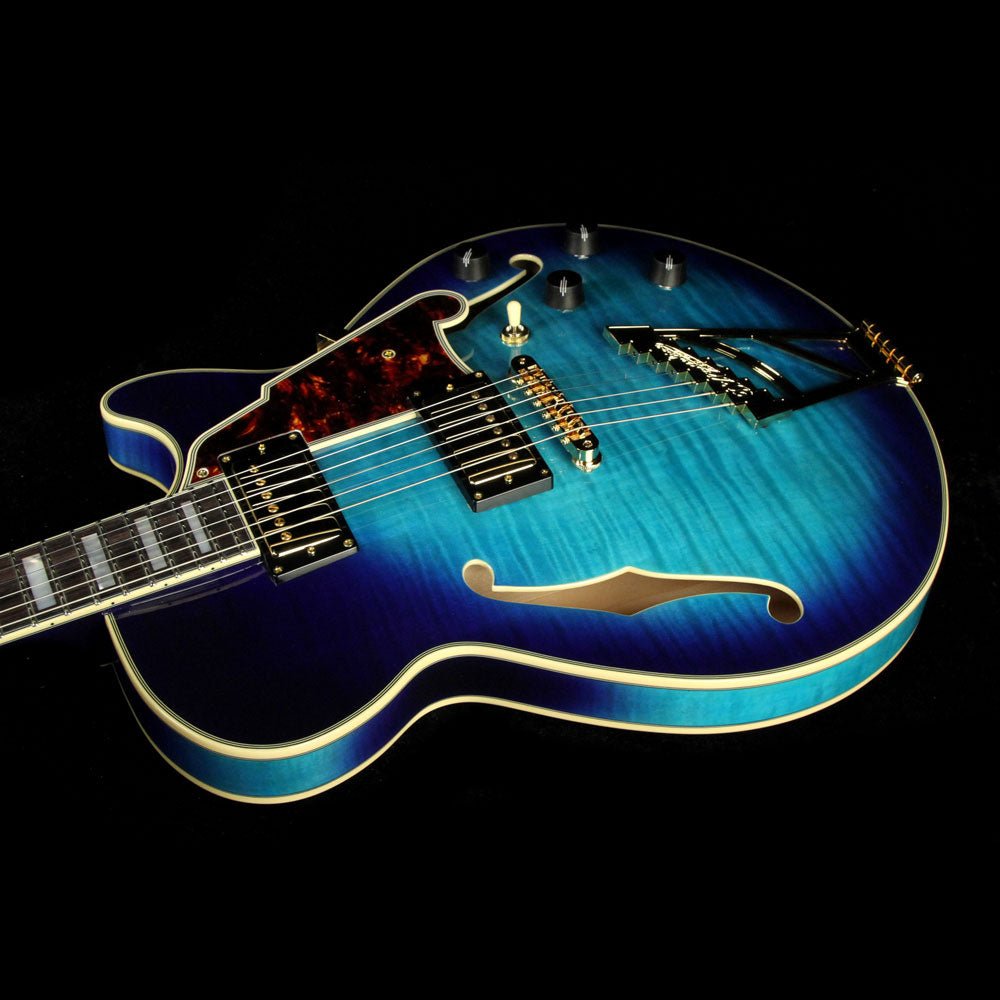 D'Angelico EX-SS Electric Guitar Blue Burst — 5