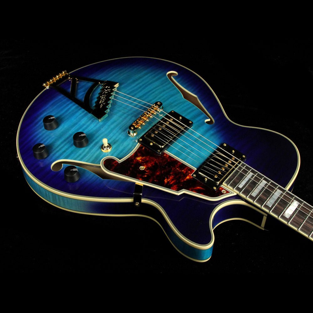 D'Angelico EX-SS Electric Guitar Blue Burst — 7