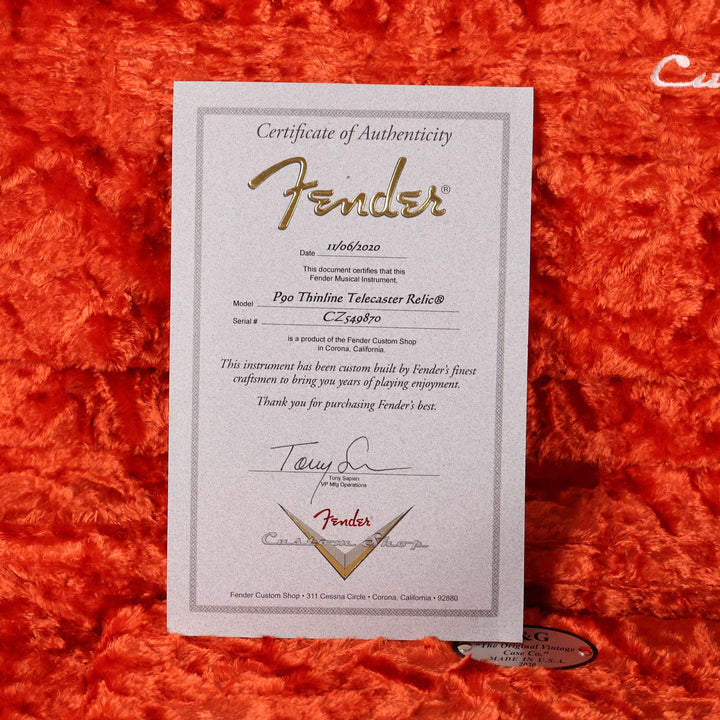 Fender Custom Shop Limited P-90 Thinline Telecaster Relic Dakota Red 2020