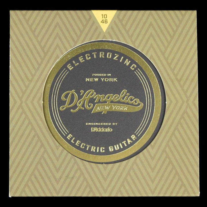 D'Angelico Electrozinc Rock Strings Electric Guitar Strings 10-46 (Plain 3rd)
