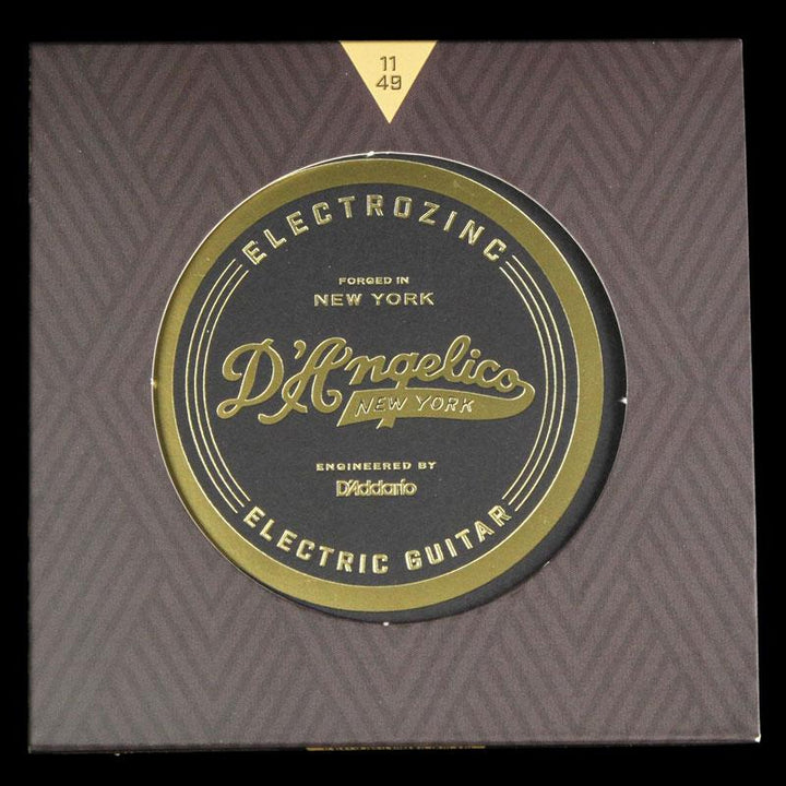 D'Angelico Electrozinc Rock Strings Electric Guitar Strings 11-49 (Plain 3rd)