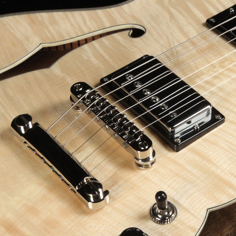 Eastman T185MX-BD Thinline Semi-Hollow Electric Guitar Blonde — 8