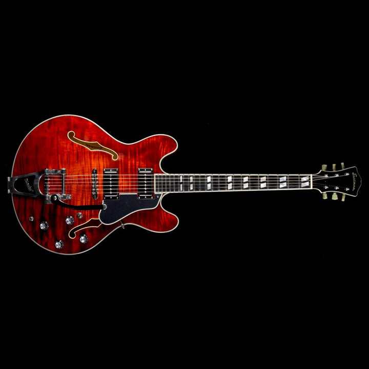 Eastman T486B Thinline Semi-Hollow Electric Guitar Antique Varnish