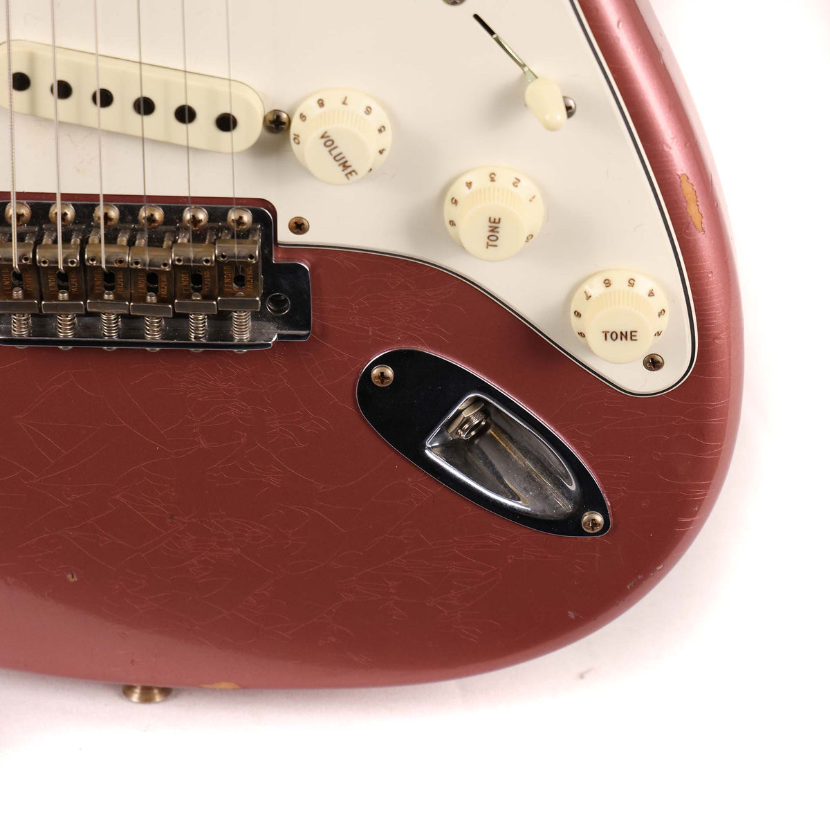 Fender Custom Shop Limited Tomatillo Stratocaster Relic Super Faded Aged Burgundy Mist Metallic 2023 — 7