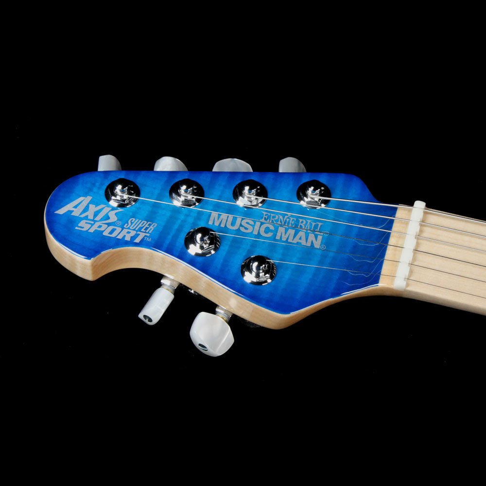 Ernie Ball Music Man Axis Super Sport Tremolo Left-Handed Balboa Blue Quilt Top — 4