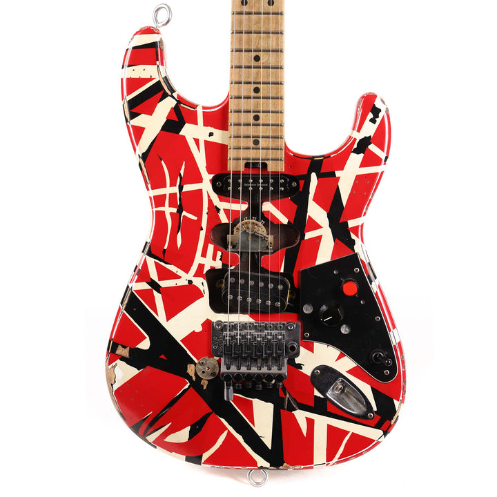 EVH Striped Series Frankie Red White and Black Relic 2021