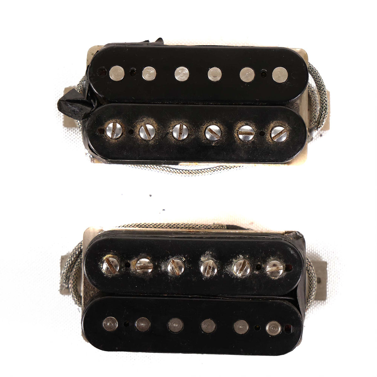 Gibson PAF Humbucker Set Double Black Bobbins Late 1950s — 1