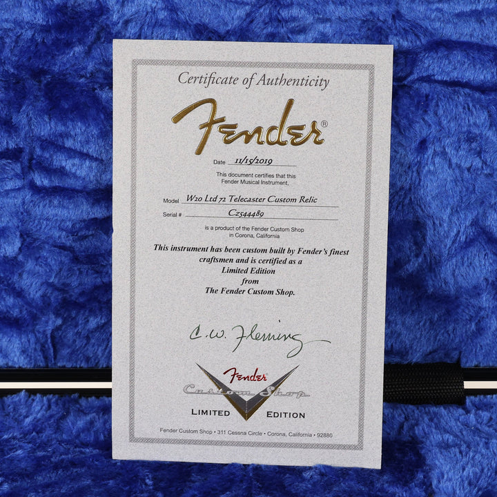 Fender Custom Shop Limited '72 Telecaster Custom Relic Faded Surf Green 2020 NAMM Guitar