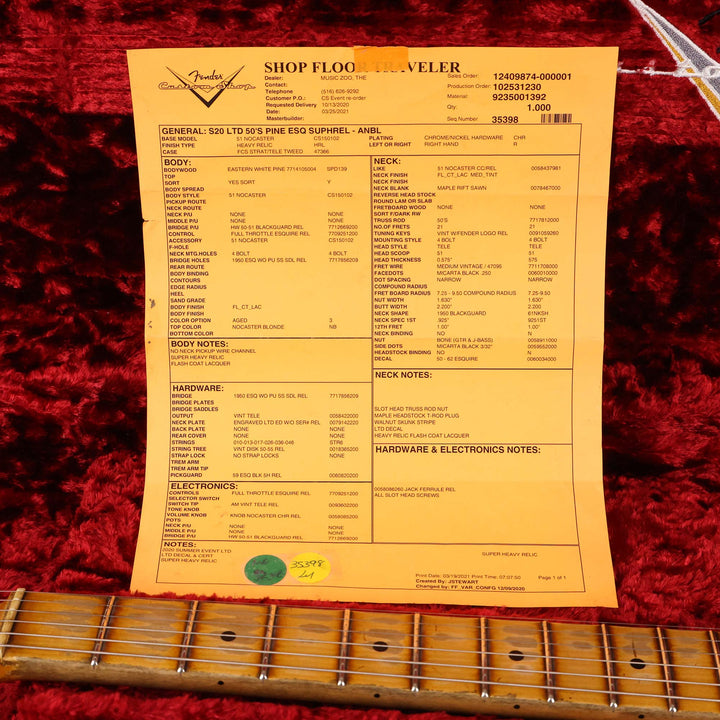 Fender Custom Shop Limited '50s Pine Esquire Super Heavy Relic 2021