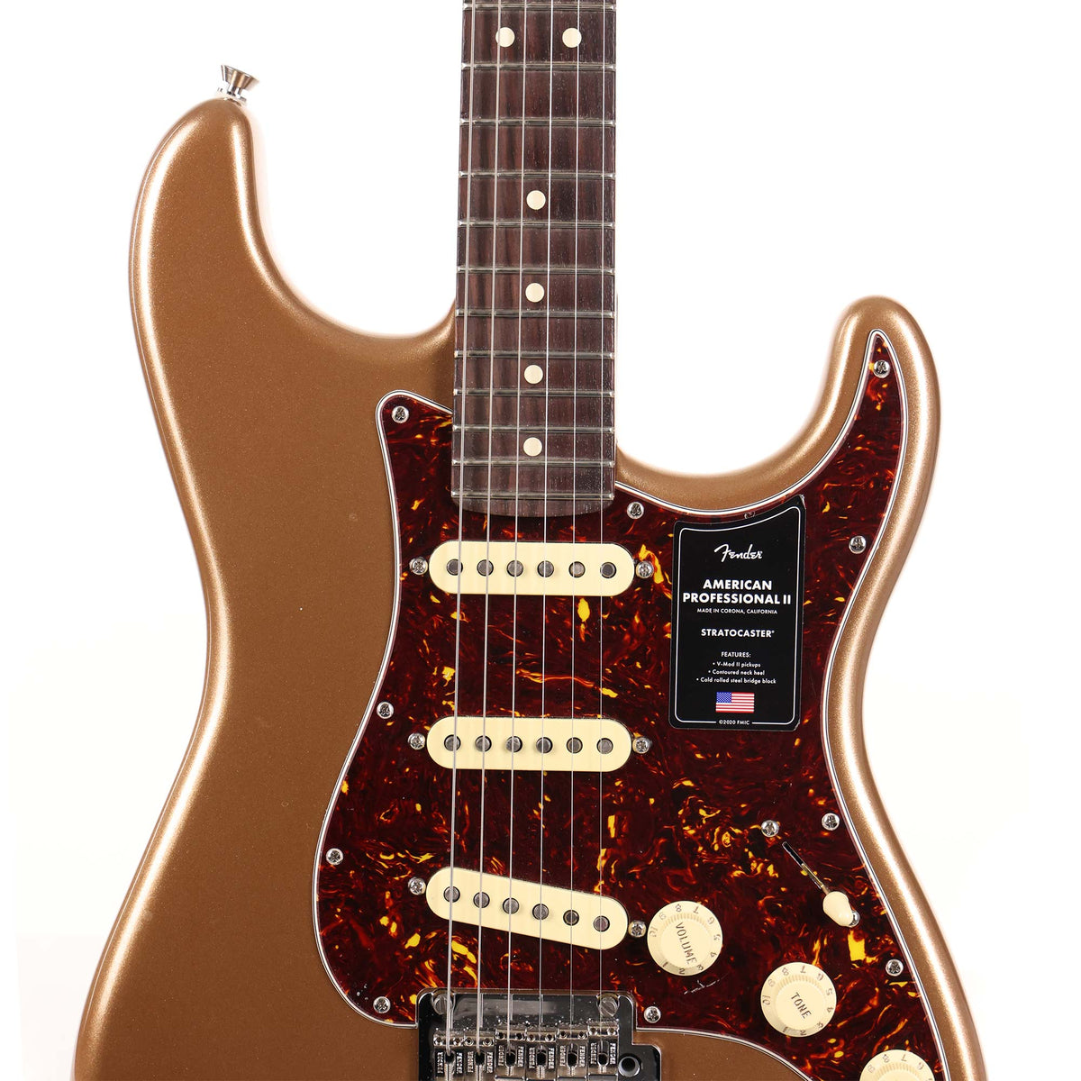 Fender American Professional II Stratocaster Firemist Gold Rosewood Neck 2022 — 4