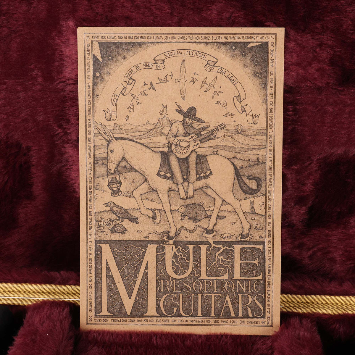 Mule Resophonic Mulecaster Double Cut Fiesta Red Used — 13